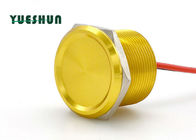 China Schakelaar van de aluminium Piezo Drukknop GEEN Lamp 25mm het Gele Lichaam van 24VAC 100mA bedrijf